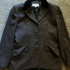 𝅺jones New York Women's Brown Blazer Size 8P‎
